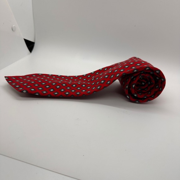 Briar Red Diamond Pattern Tie Menswear Classic Business Formal Career England - Picture 9 of 11